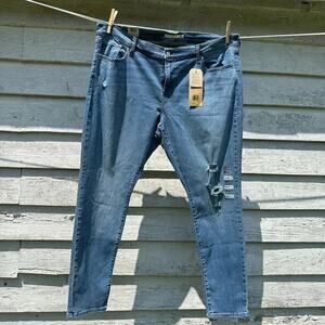 Levi's 711 skinny distressed denim jeans pants size 20W